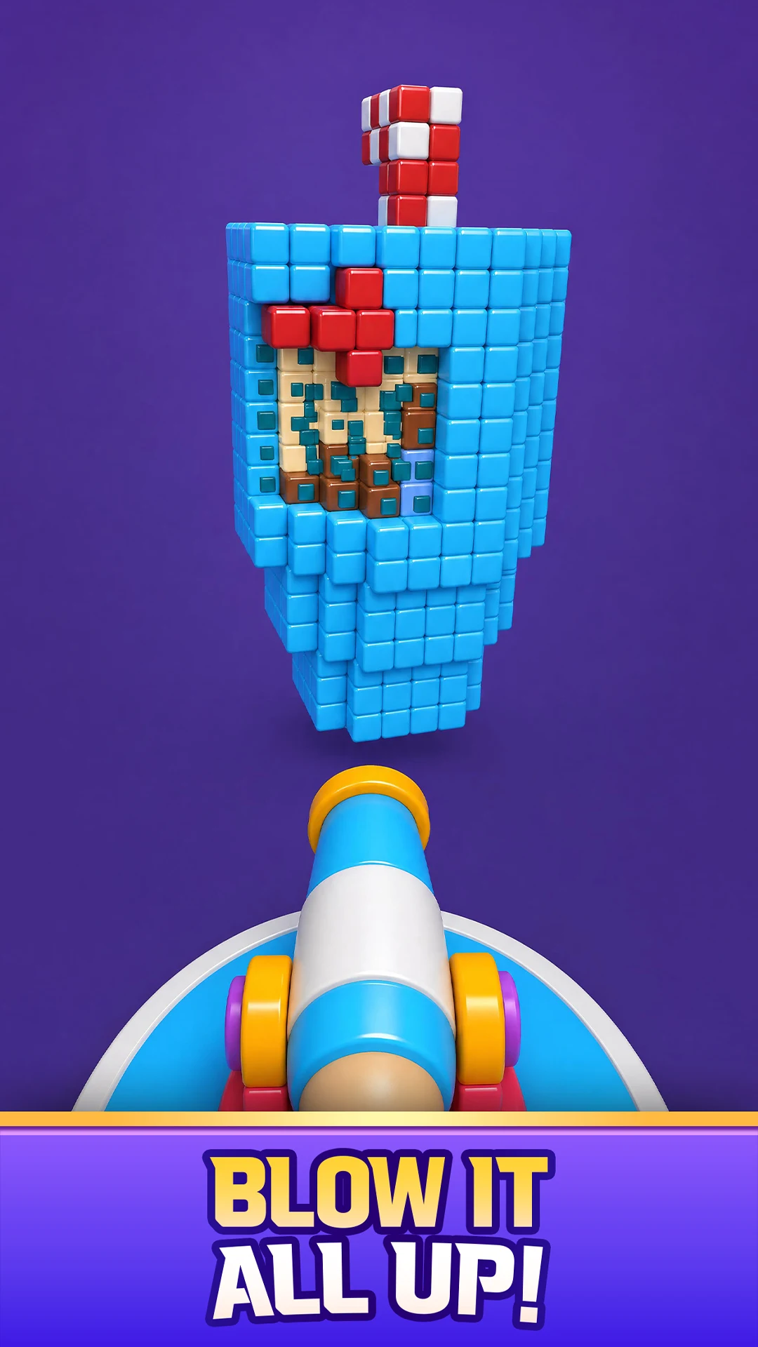 Pixel Cannon 3D: Color Puzzle screenshot