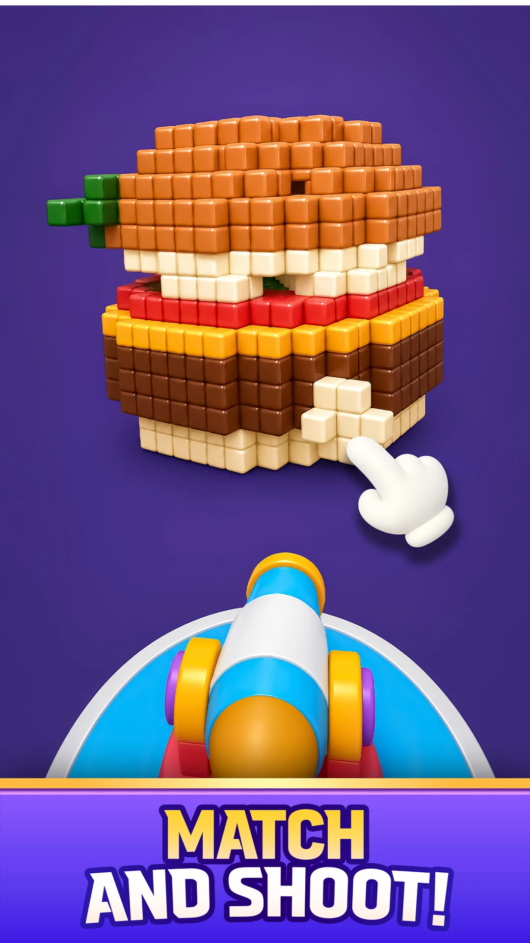 Pixel Cannon 3D: Color Puzzle screenshot