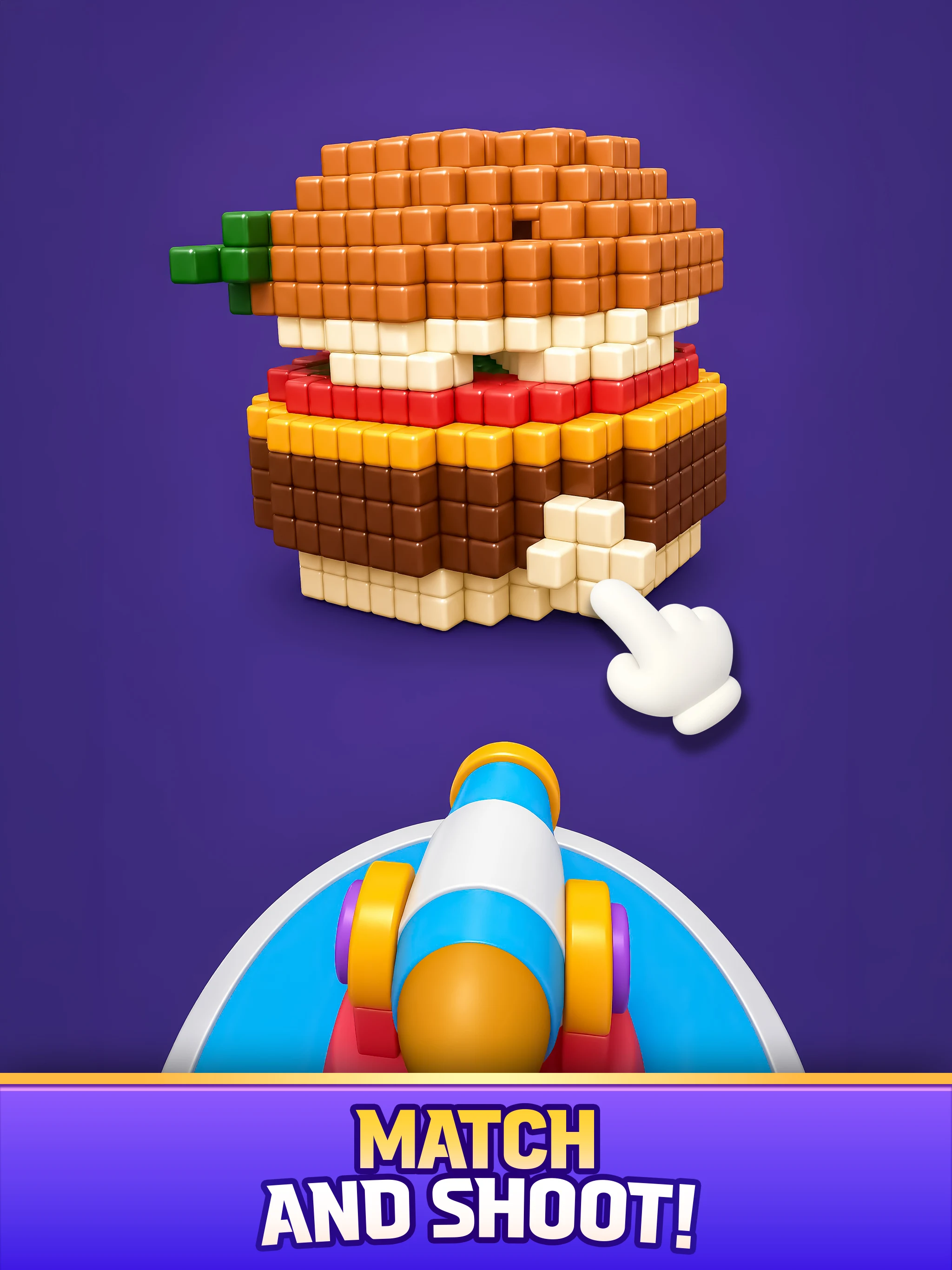 Pixel Cannon 3D: Color Puzzle screenshot