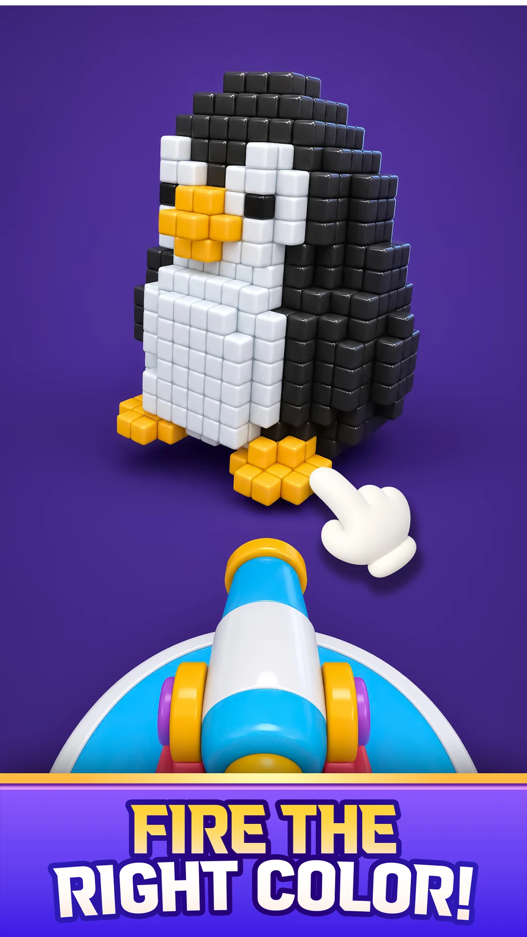 Pixel Cannon 3D: Color Puzzle screenshot