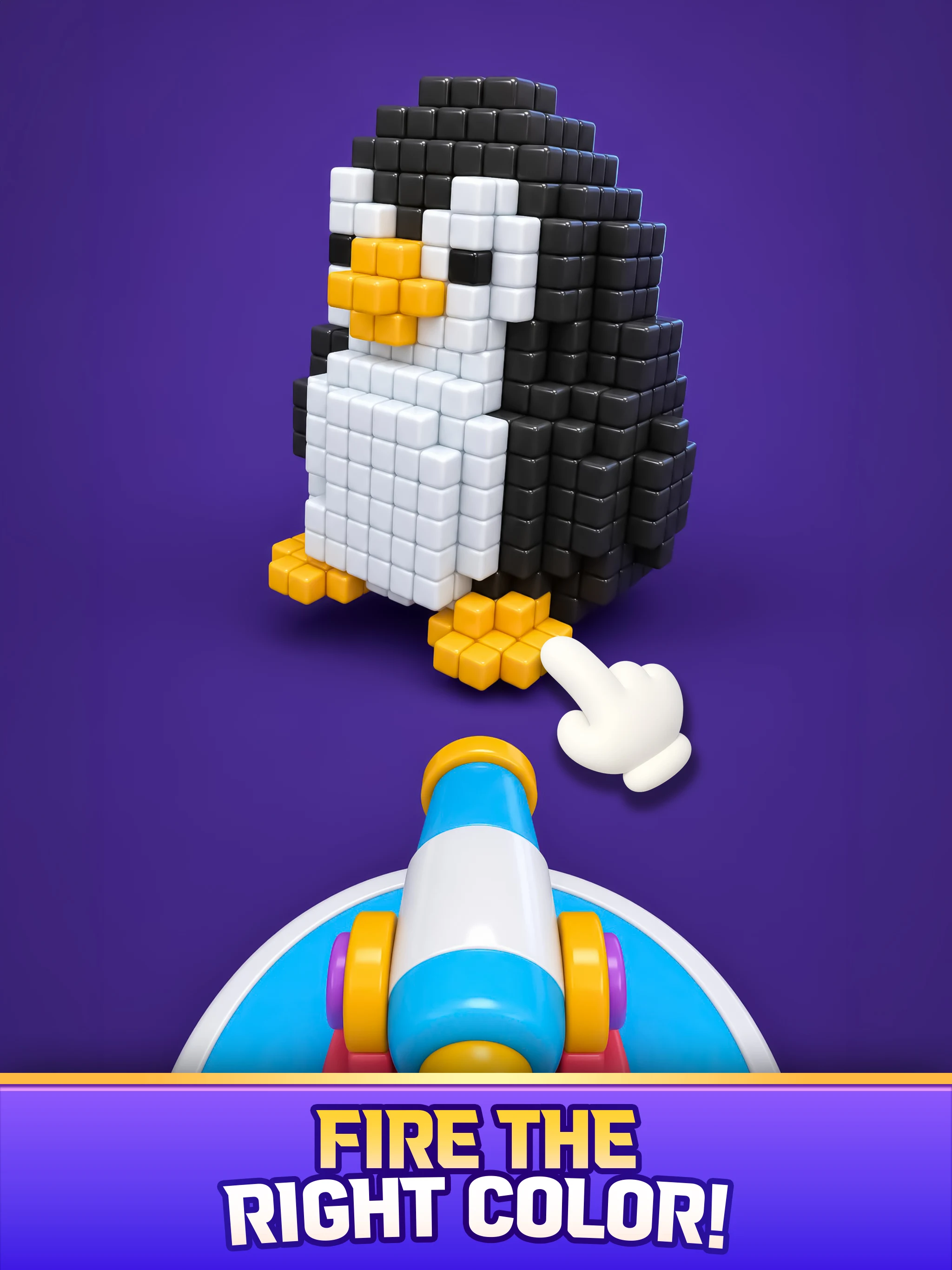 Pixel Cannon 3D: Color Puzzle screenshot